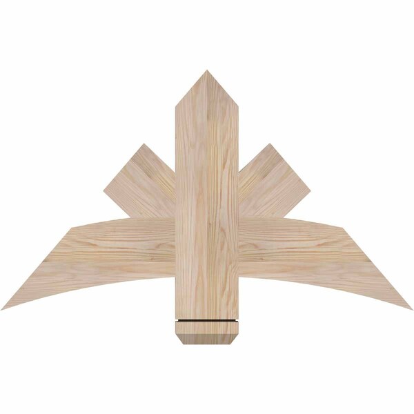 Ekena Millwork Alberta Smooth Timber Gable Bracket, Douglas Fir, 36"W x 21"H x 1 1/2"D x 5 1/2"F, 14/12 Pitch GBW036X21X0206ALB00SDF - main